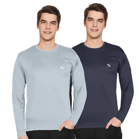 FTX Comfortable Solid Round Neck Tees For Men Combo Pack Of 2