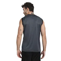 Drifit Mens Solid Roundneck Sleeveless Sports T-Shirt-thumb3