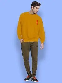 FTX Men Round Neck Printed Yellow Sweatshirt-thumb3