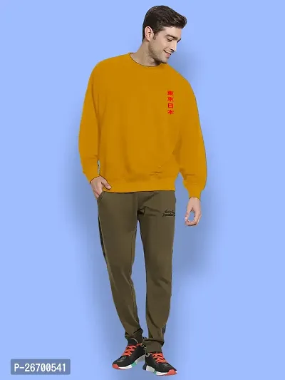FTX Men Round Neck Printed Yellow Sweatshirt-thumb4