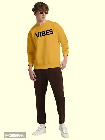 FTX Men Round Neck Printed Yellow Sweatshirt-thumb4