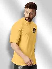 FTX Men Round Neck Oversized Yellow Tshirt-thumb3