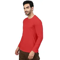 FTX Men Solid Round Neck Full Sleeves Red Tshirt-thumb3