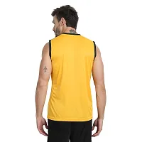 Stylish Multicoloured Polyester Colourblocked Gym Vest For Men Pack Of 3-thumb1