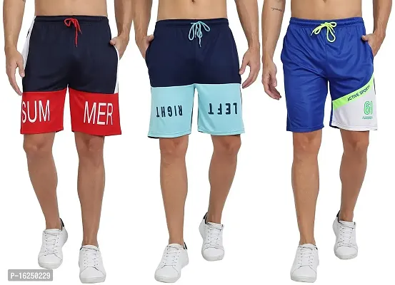 FTX Men's Regular Fit Polyester Dri-Fit Shorts Combo - Set of 3 (705)
