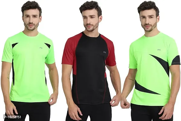 FTX Men's Dri-Fit Round Neck T-Shirt Combo - Pack of 3 (710)