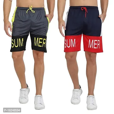 FTX Men's Regular Fit Polyester Dri-Fit Shorts Combo - Set of 2 (705)-thumb0