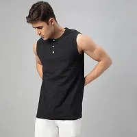 Stylish Black Cotton Tees For Men-thumb2