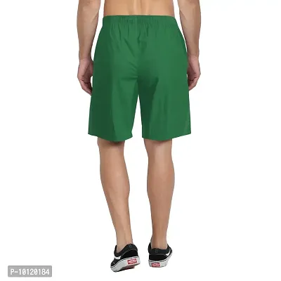 Men Solid Cotton Casual Shorts-thumb2