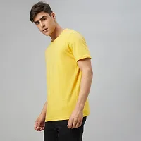 Stylish Yellow Cotton Tees For Men-thumb2