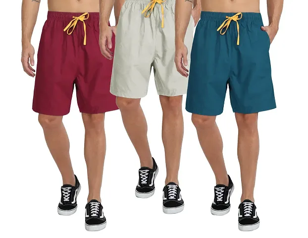 Men Solid Casual Shorts