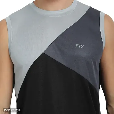 Stylish Multicoloured Polyester Colourblocked Gym Vest For Men Pack Of 3-thumb4