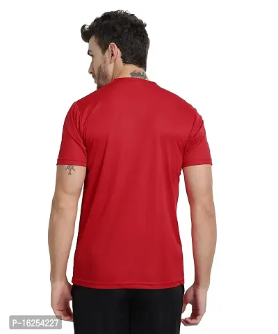 FTX Men's Dri-Fit Round Neck T-Shirt Combo - Pack of 2 (Red, Navy Blue - 723_4-723_6)-thumb3