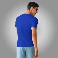 Stylish Blue Polyester Tees For Men-thumb1