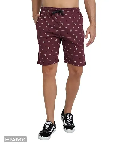 FTX Men's Printed Single Jersey Knitted Shorts Combo - Pack of 2-thumb5