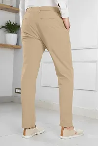 FTX Men Solid Khaki Casual Trouser-thumb1