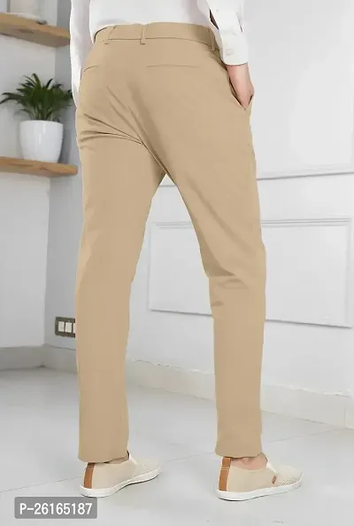 FTX Men Solid Khaki Casual Trouser-thumb2