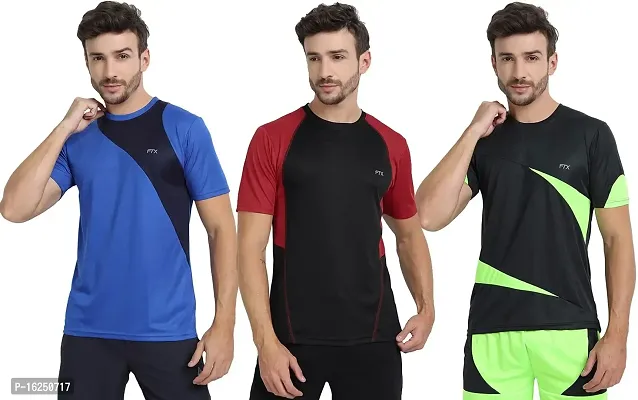 FTX Men's Dri-Fit Round Neck T-Shirt Combo - Pack of 3 (710)