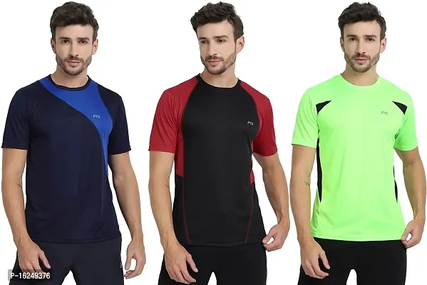 FTX Men's Dri-Fit Round Neck T-Shirt Combo - Pack of 3 (710)