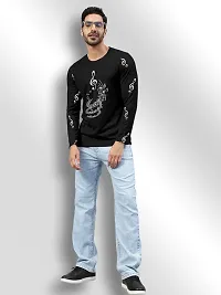 FTX Men Round Neck Cotton Rich Full Sleeve Printed Black Tshirt-thumb4