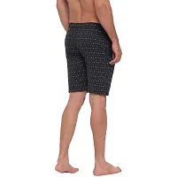 FTX Men's Printed Knitted Cottonpoly Shorts - Black-thumb2