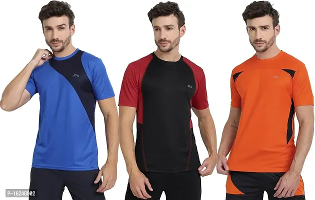 FTX Men's Dri-Fit Round Neck T-Shirt Combo - Pack of 3 (710)-thumb0