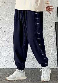 FTX Men Printed Regular Fit Navy Blue Track Pant-thumb2