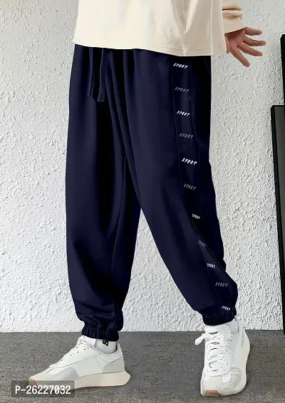 FTX Men Printed Regular Fit Navy Blue Track Pant-thumb3
