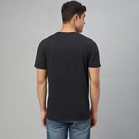 Stylish Black Cotton Tees For Men-thumb1