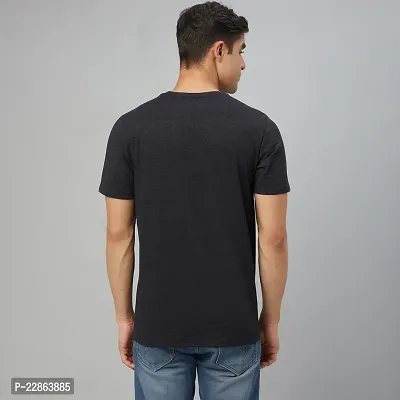 Stylish Black Cotton Tees For Men-thumb2