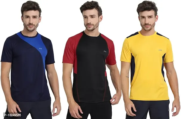 FTX Men's Dri-Fit Round Neck T-Shirt Combo - Pack of 3 (710)