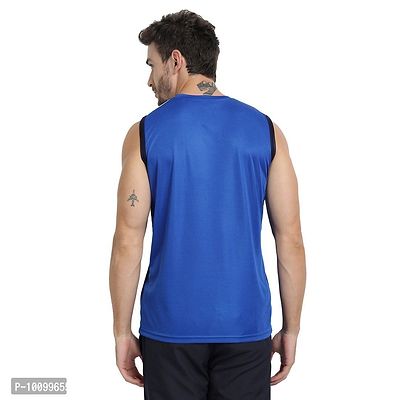 Drifit Mens Solid Roundneck Sleeveless Sports T-Shirt-thumb3