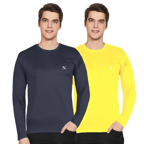 FTX Comfortable Solid Round Neck Tees For Men Combo Pack Of 2