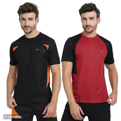 FTX Men's Dri-Fit Round Neck T-Shirt Combo - Pack of 2 (710)-thumb0