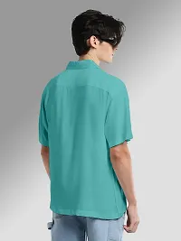 FTX Men Printed Half Sleeve Oversized Green Casual Shirt-thumb1