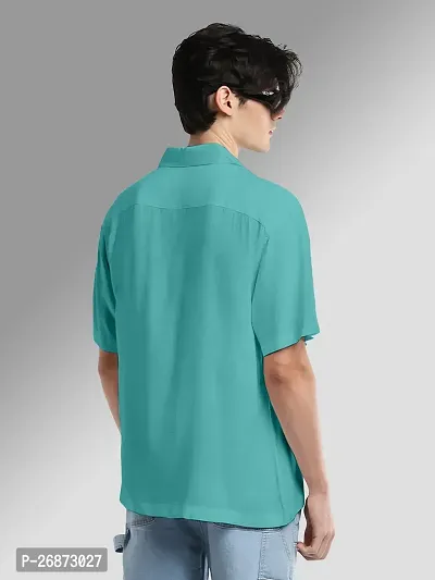 FTX Men Printed Half Sleeve Oversized Green Casual Shirt-thumb2
