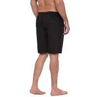 FTX Men's Solid Woven Cotton Shorts - Black-thumb2