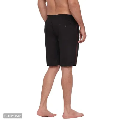 FTX Men's Solid Woven Cotton Shorts - Black-thumb3