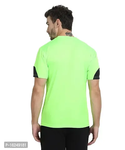 FTX Men's Dri-Fit Round Neck T-Shirt Combo - Aqua Blue, Light Green, Orange (710_1-710_8-710_9)-thumb3