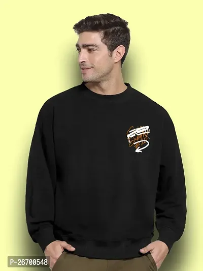 FTX Men Round Neck Printed Black Sweatshirt