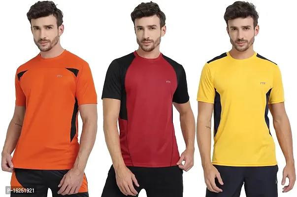 FTX Men's Dri-Fit Round Neck T-Shirt Combo - Pack of 3 (710)