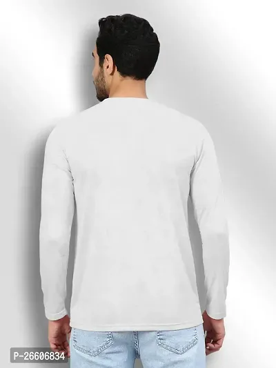 Classic Cotton Blend Round Neck Printed Full Sleeve T-Shirt for Men-thumb2