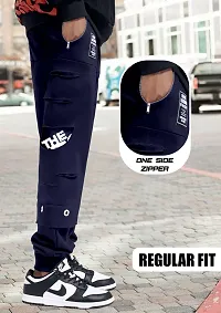 FTX Men Cut  Sew Regular Fit Navy Track Pant-thumb2