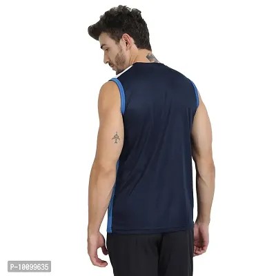 Drifit Mens Solid Roundneck Sleeveless Sports T-Shirt-thumb4