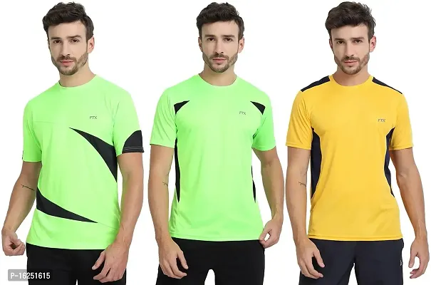 FTX Men's Dri-Fit Round Neck T-Shirt Combo - Pack of 3 (710)