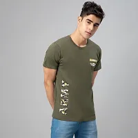 Stylish Green Cotton Tees For Men-thumb1