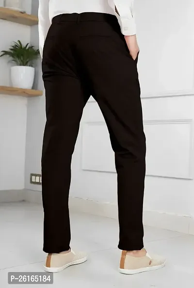 FTX Men Solid Black Casual Trouser-thumb2