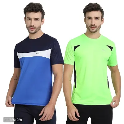 FTX Men's Dri-Fit Round Neck T-Shirt Combo - Pack of 2 (710)-thumb0