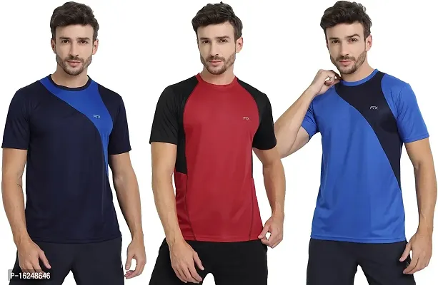 FTX Men's Dri-Fit Round Neck T-Shirt Combo - Pack of 3 (710)