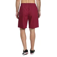 Men Solid Cotton Casual Shorts-thumb1